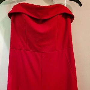 Elegant Strapless Red Jumpsuit Never Worn!! With tags!